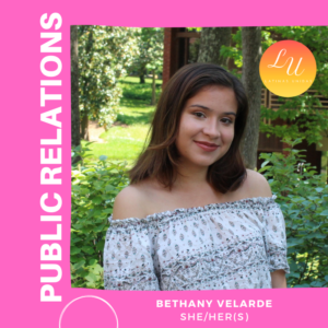 Introduction to Executive Board: PR Chair Bethany Image Page