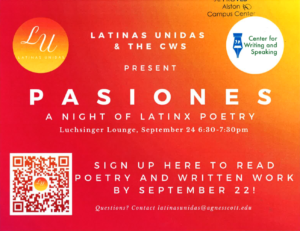 Pasiones Poetry Night Event Flyer